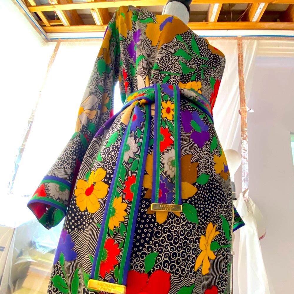 Leonard Paris silk dress.